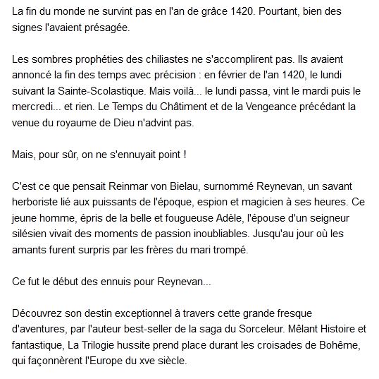  La Trilogie hussite - T1 : la tour des fous , Andrzej Sapkowski 