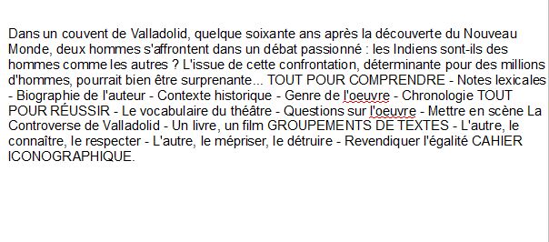  La Controverse de Valladolid Par Jean-Claude Carrière 