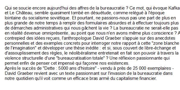 Bureaucratie Par David Graeber