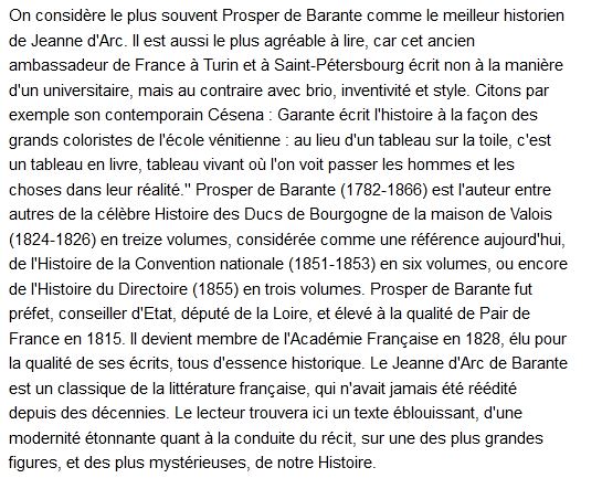  Jeanne d'Arc - Une biographie , Prosper de Barante 