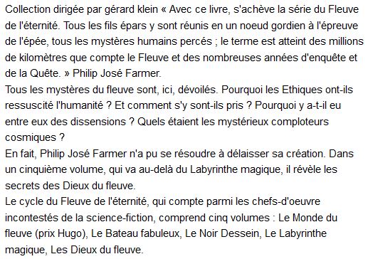 Le Fleuve de l'éternité - tome 4, Philip José Farmer