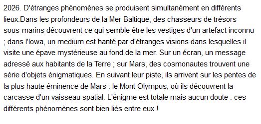 Olympus Mons Tome 1 anomalie un