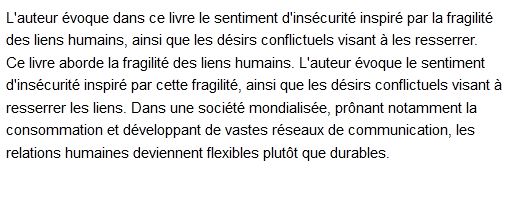  L'amour liquide - De la fragilité des liens entre les hommes, Zygmunt Bauman 