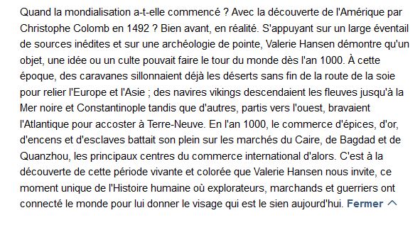 L'an 1000- Quand les explorateurs ont connecté l'humanité et que la globalisation est née