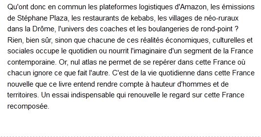  La France sous nos yeux, Jérôme Fourquet et Jean-Laurent Cassely 