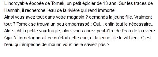  La rivière à l'envers - Tome 1 : Tomek , Jean-Claude Mourlevat 